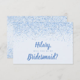 Cartão de Bridesmaid Azul Dusty