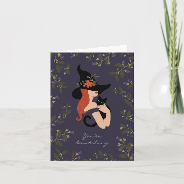 Cartão de Bruxa Enfeitiçante (Frente)
