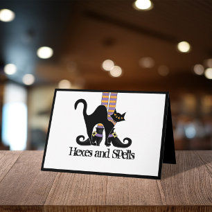 Cartão de Bruxarias e Feitiços de Gato Preto do Ha