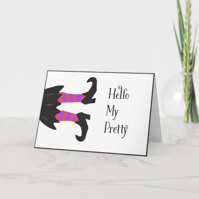 Cartão de Bruxo de Halloween (Frente)