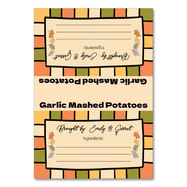 Cartão de Buffet de Friendsgiving (Frente)