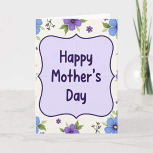 Cartão de Buquê do Dia das Mães Adorável
