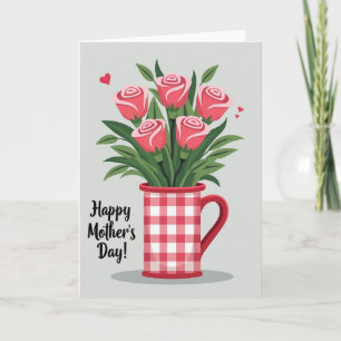 Cartão de Buquê do Dia das Mães Floral