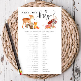Cartão de Caça De Bebê De Woodland Animal
