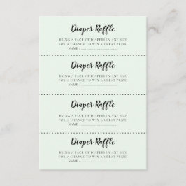 Cartão de caça Raffle com Fralda de Chá de fraldas