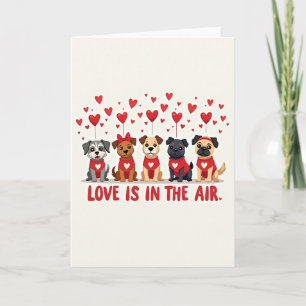 Cartão de Cachorrinho Amor No Ar