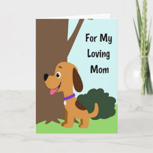 Cartão de Cachorro para Minha Mãe Amorosa