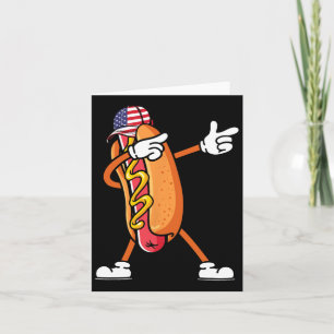 Cartão De Cachorro Quente Solitário De Julho Bandeira Da