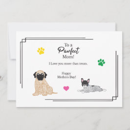 Cartão de Cães do Dia das Mães