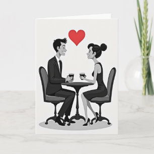 Cartão de Café de Amor Simples