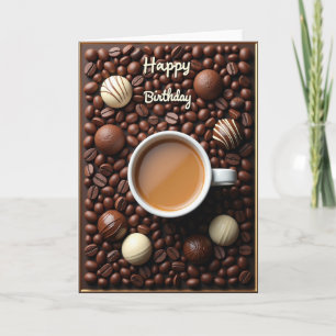 Cartão de Café de Aniversário Doce