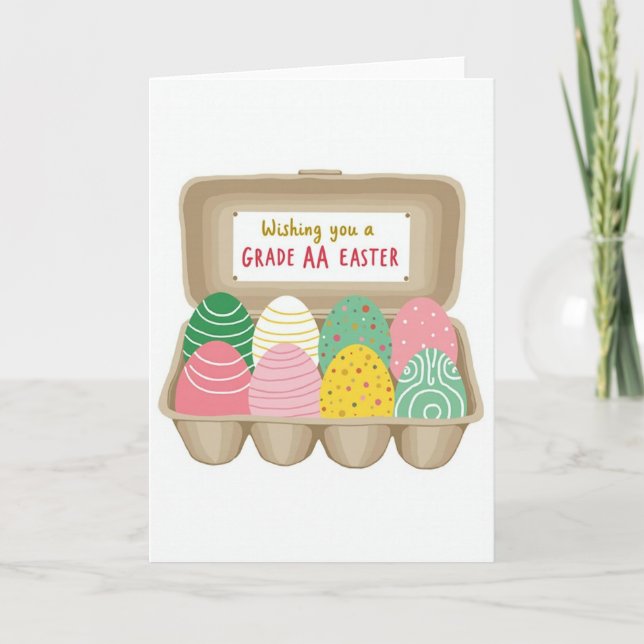 Cartão de Caixa de Ovos Festiva de Primavera (Frente)