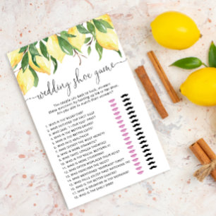 Cartão de Calçado de Casamento de Lemon de Waterco