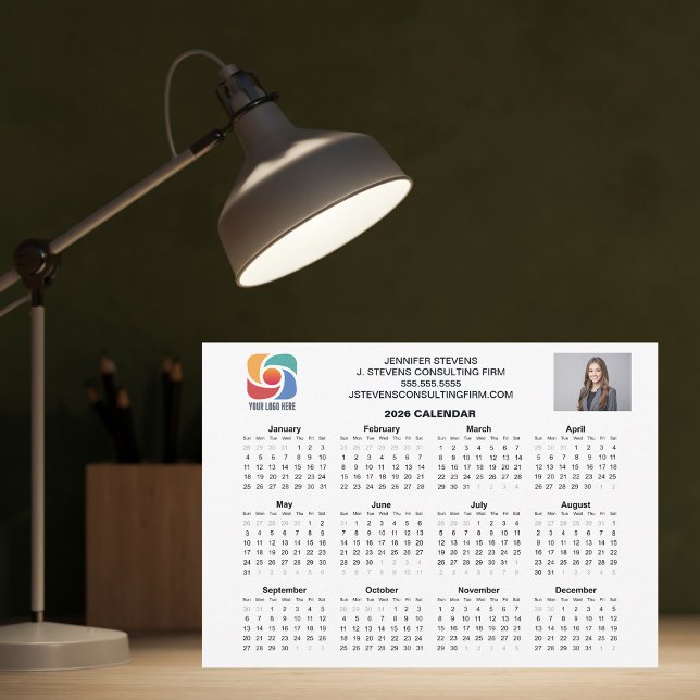 Cartão de Calendário da Empresa do Logotipo Comerc (Criador carregado)