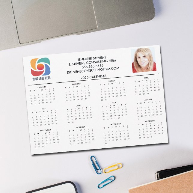 Cartão de Calendário da Empresa do Logotipo Comerc (Criador carregado)