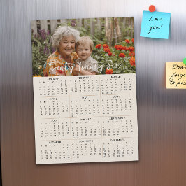 Cartão de Calendário de Foto Magnético 2026 Ano de