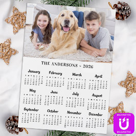 Cartão de Calendário Personalizado de Foto e Nome 