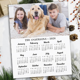 Cartão de Calendário Personalizado de Foto para 20