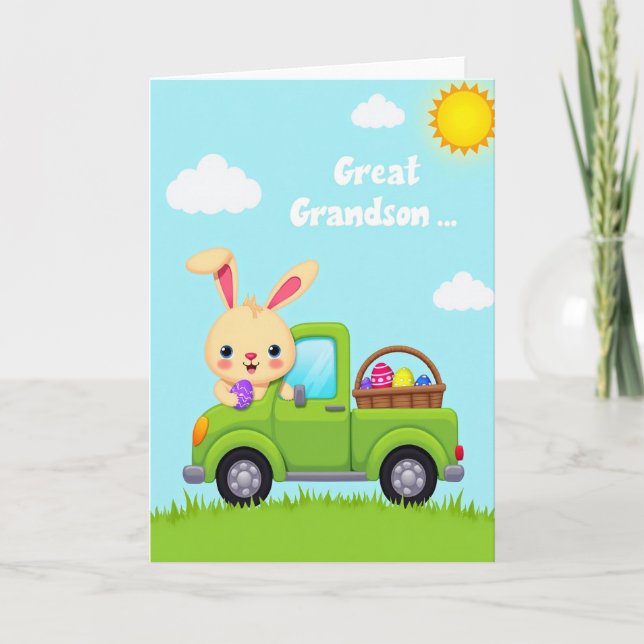 Cartão de Caminhão da Primavera Feliz (Frente)