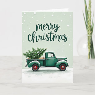 Cartão de Caminhão de Natal Feliz