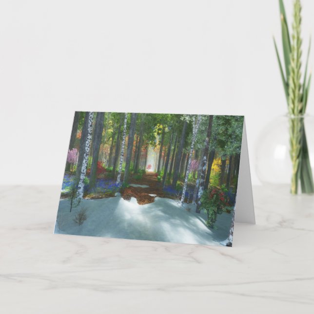 Cartão de Caminho de Um Longo Dia (Frente)