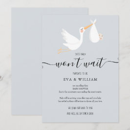 Cartão de Cancelamento de Chá de Bebê ou Celebraçã