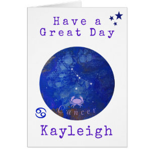 Cartão de Cancer Zodiac, Cartão de Aniversário 