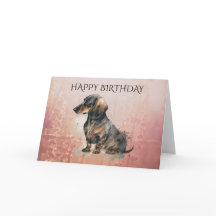 Cartão de Caneta de Enchimento DACHSHUND com texto