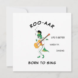 Cartão de Caneta Sonora Dino Singer Mascarado para