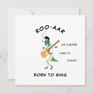 Cartão de Caneta Sonora Dino Singer Mascarado para