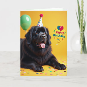 Cartão de Canino Fofinho de Aniversário