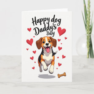 Cartão de Cão do Dia dos Pais Alegre