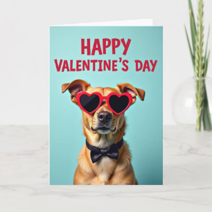 Cartão de Cão Feliz no Dia dos Namorados