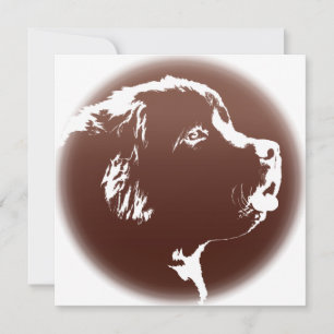 Cartão de Cão Personalizado para Convites em Terra