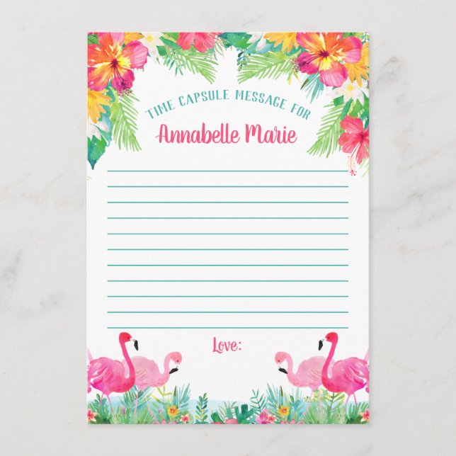 Cartão de Cápsula de Primeiro Aniversário (Frente)