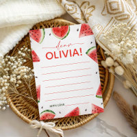 Cartão de Cápsula do Tempo Melancia Um em um Melão