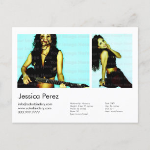 Cartão De Captura De Cabeça Ator/Modelo 2