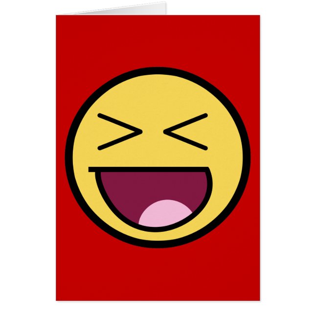 Cartão de cara impressionante feliz (Frente)