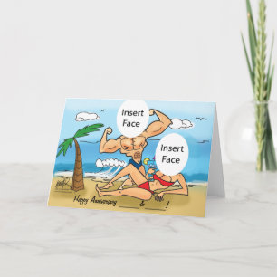 Cartão de Caricatura de Fotografia Personalizada d