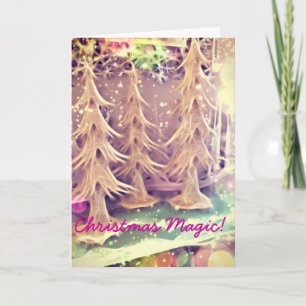 Cartão de caridade de autismo mágico de Natal