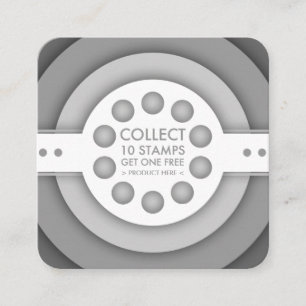 cartão de carimbo de fidelidade retrorreflector em