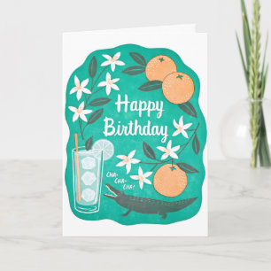 Cartão de Carta de Aniversário Cha Cha Letterpress