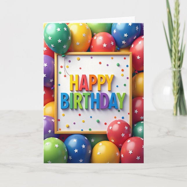 Cartão de Carta de Aniversário Doce (Frente)