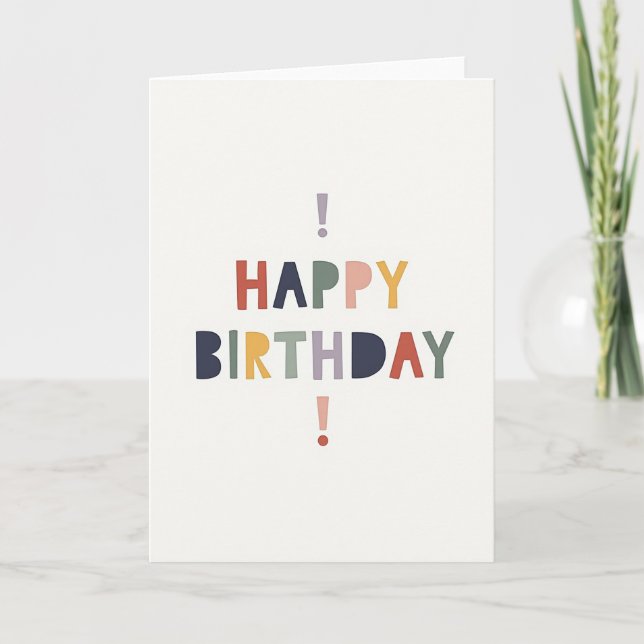Cartão de Carta de Aniversário Rústico (Frente)