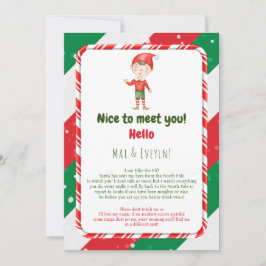Cartão de Carta de Boas-Vindas do Elfo de Natal Me
