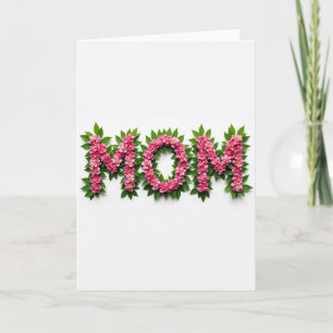 Cartão de Carta Floral Melhor Mãe