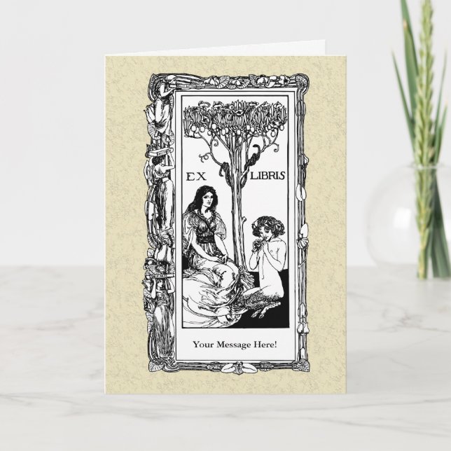 Cartão de Cartão de Livrança Art Nouveau (Frente)