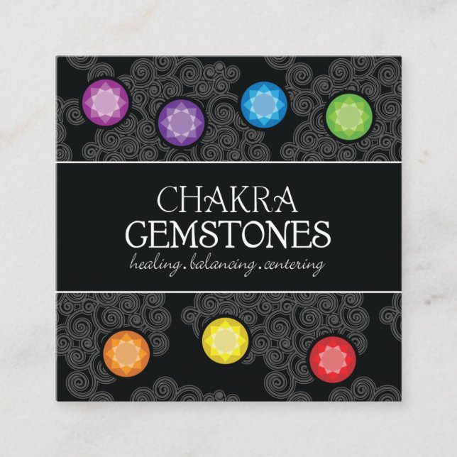 Cartão de Carteira Chakra Gemstones (Frente)