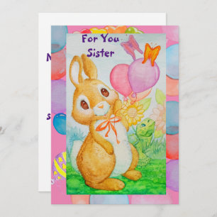 Cartão de Cartões de aniversários de Irmã