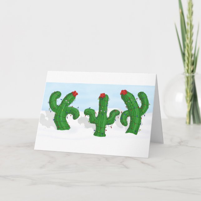Cartão de Cartões de natal Cactus de Natal (Frente)